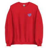 razel™ Purple Hearted Embroidered Crewneck