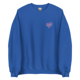 razel™ Purple Hearted Embroidered Crewneck