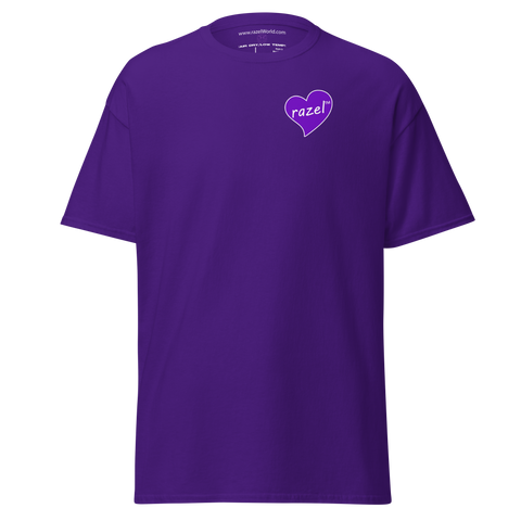 razel™ Purple Hearted/razel™ Face QR Code Tee (Front/Back)
