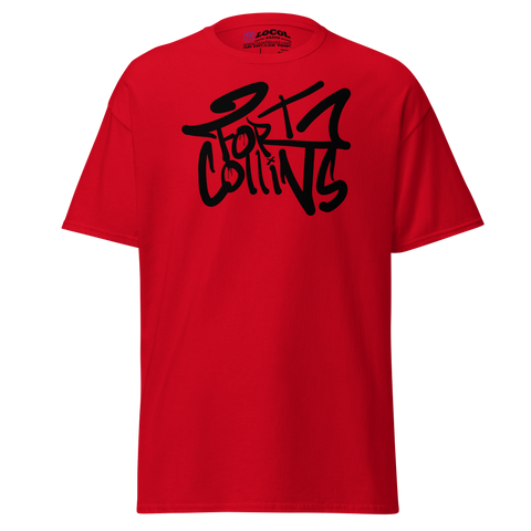 Black Tagged Fort Collins Tee (Centered Chest)